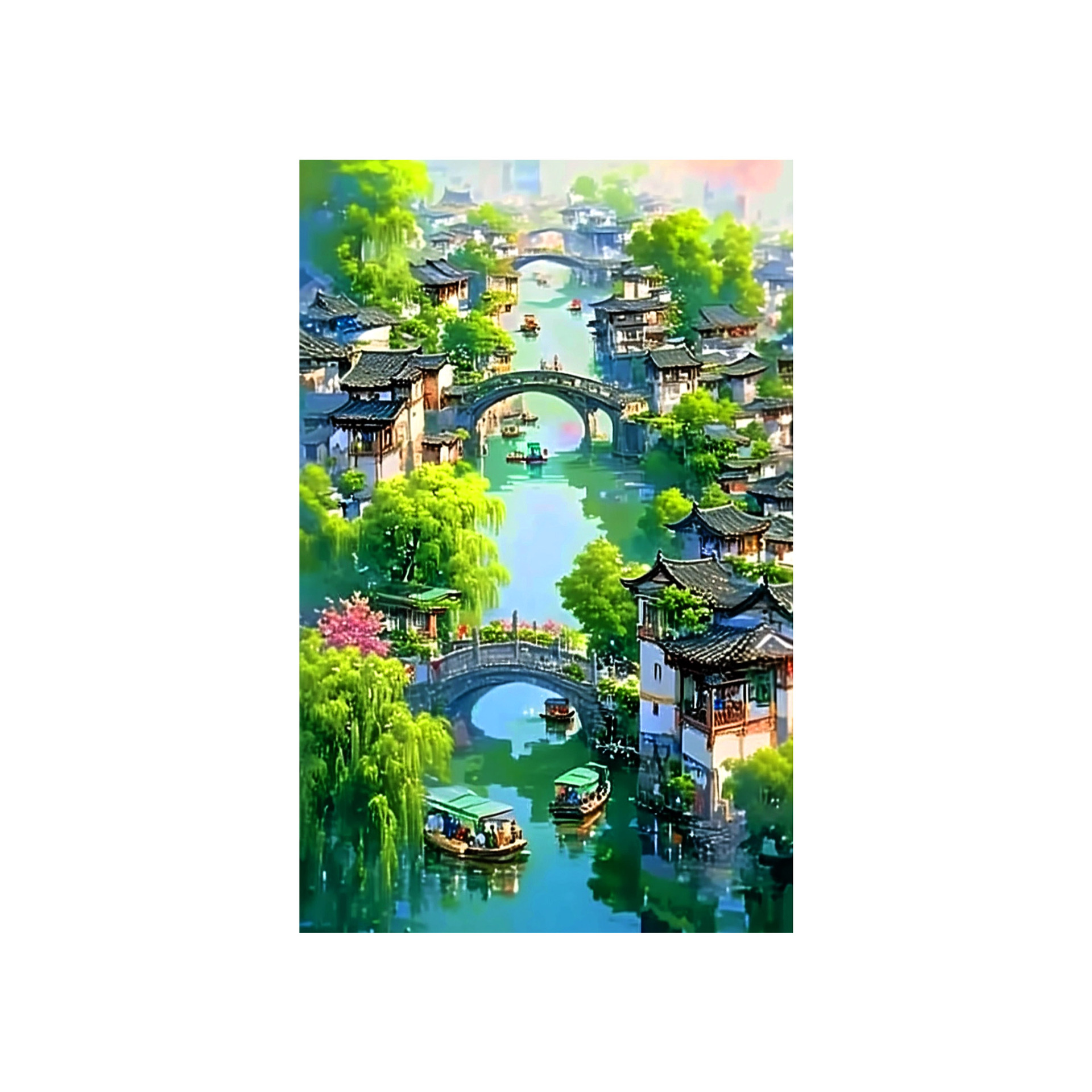 [Algodón importado] Mona Lisa real bordado de verano cuatro estaciones de verano decoración paisajística simple bordado a mano image 5
