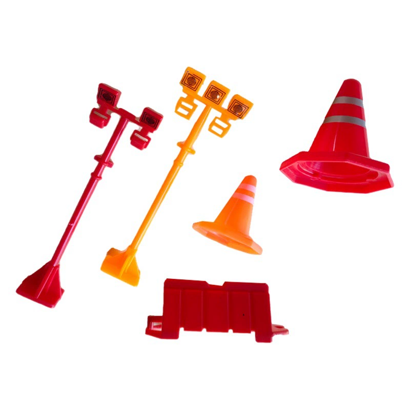 Игрушечные дорожные знаки, аксессуары для блокпостов, пластиковые уличные фонари, одиночные аксессуары, автомобильная сцена, блокпост, украшения, оптовая продажа