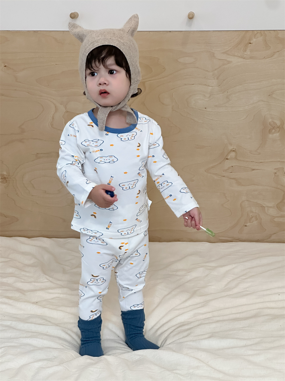 Niños pijamas de otoño set de ropa de bebé set de ropa de otoño ropa de otoño ropa infantil 2025 nuevo