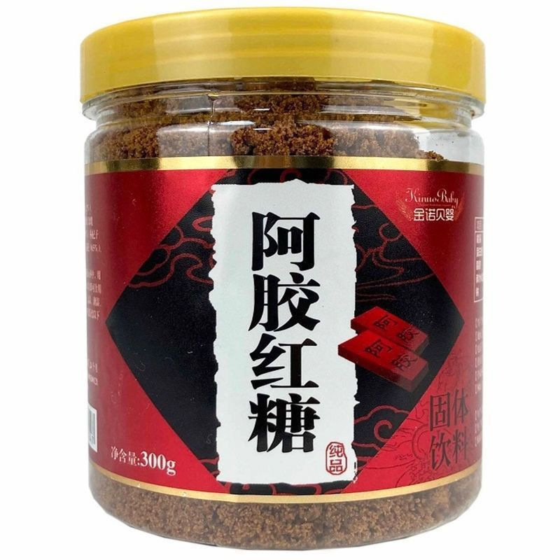 金诺贝婴 阿胶红糖姜汁红糖红枣红糖300g/瓶