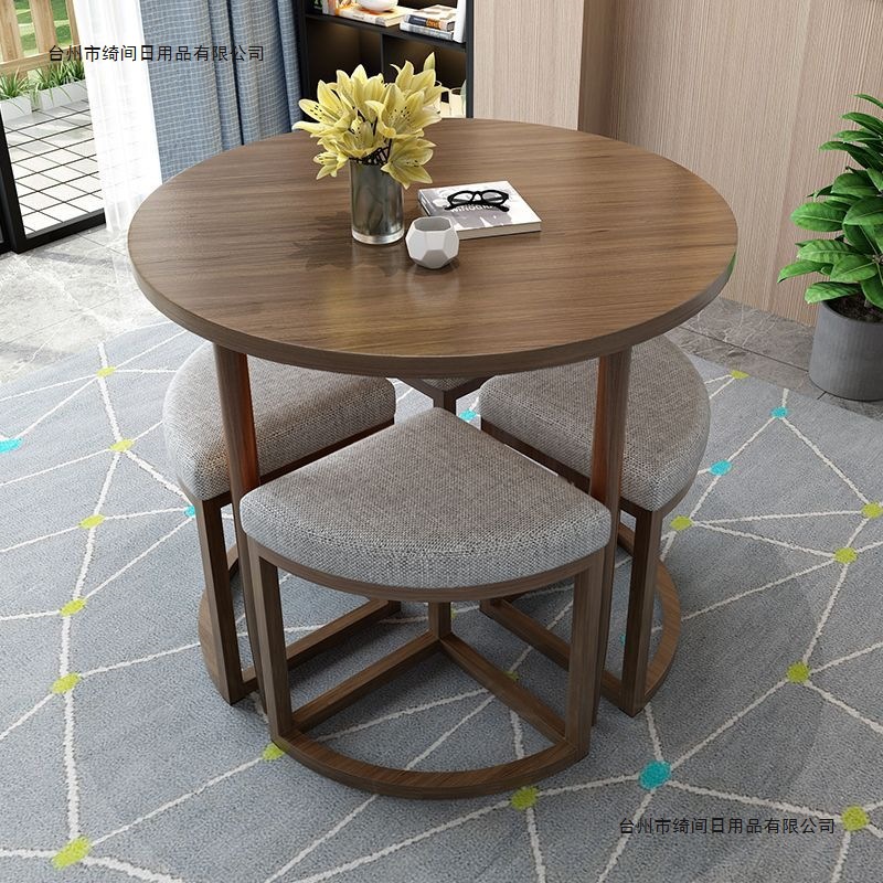 Modern Dining Table for Small Apartments, Home Negotiation Table and Chair Combination, Internet Celebrity Leisure Full Set of Milk Tea Shop Balcony Table and Chair Set