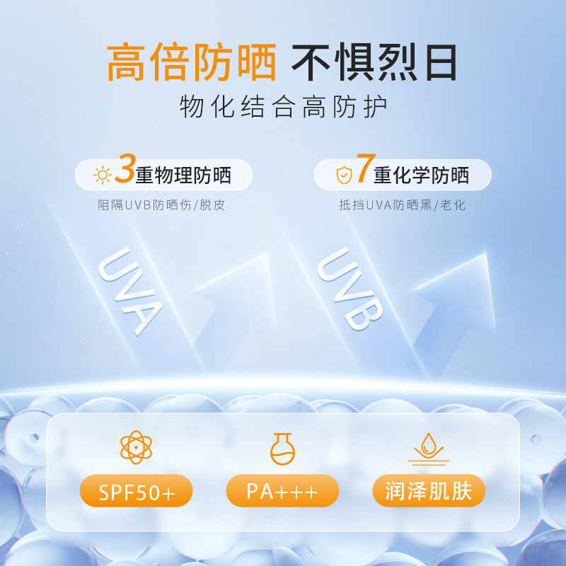 無地の隔離日焼け止め SPF50+ 紫外線防止クロスボーダーハイパワー日焼け止めローション福祉製品卸売のための外国貿易|undefined