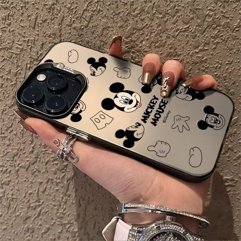 Mickey and Minnie Suitable for Apple 16Pro Phone Case Iphone15Pro Cute 14 Cartoon 13 New Model 17 High-End