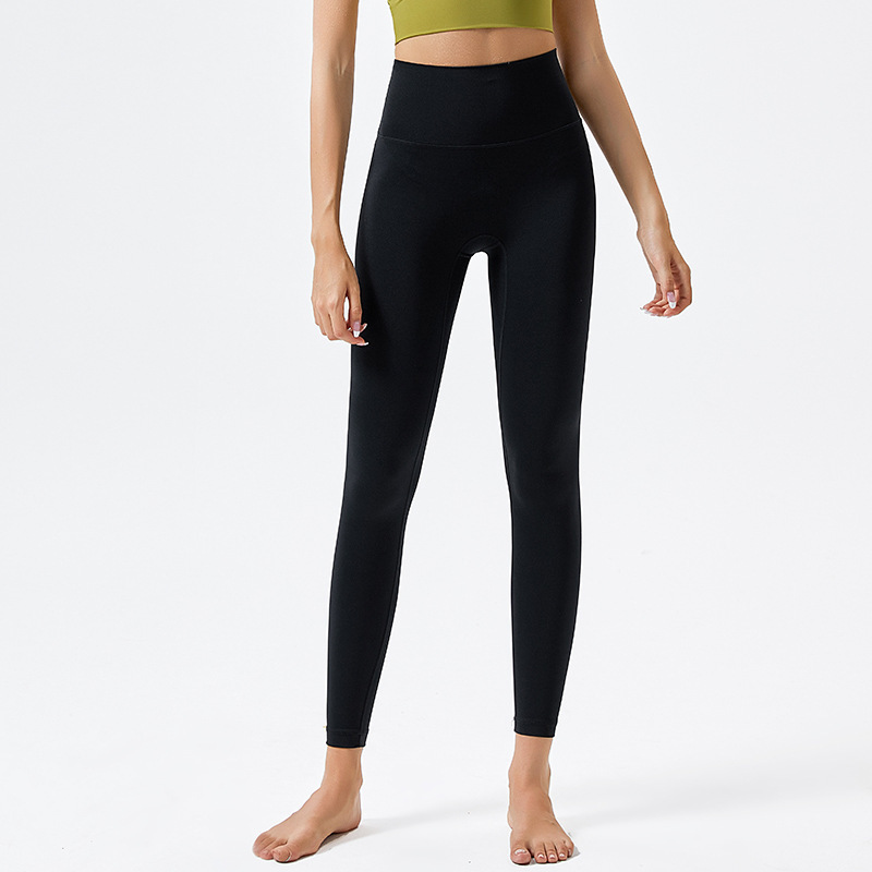 Nuevo cross-border fitness nube sensación ultra suave caderas de cintura alta mujer elástica desnuda sensación deportiva de correr ropa de yoga pantalones al por mayor
