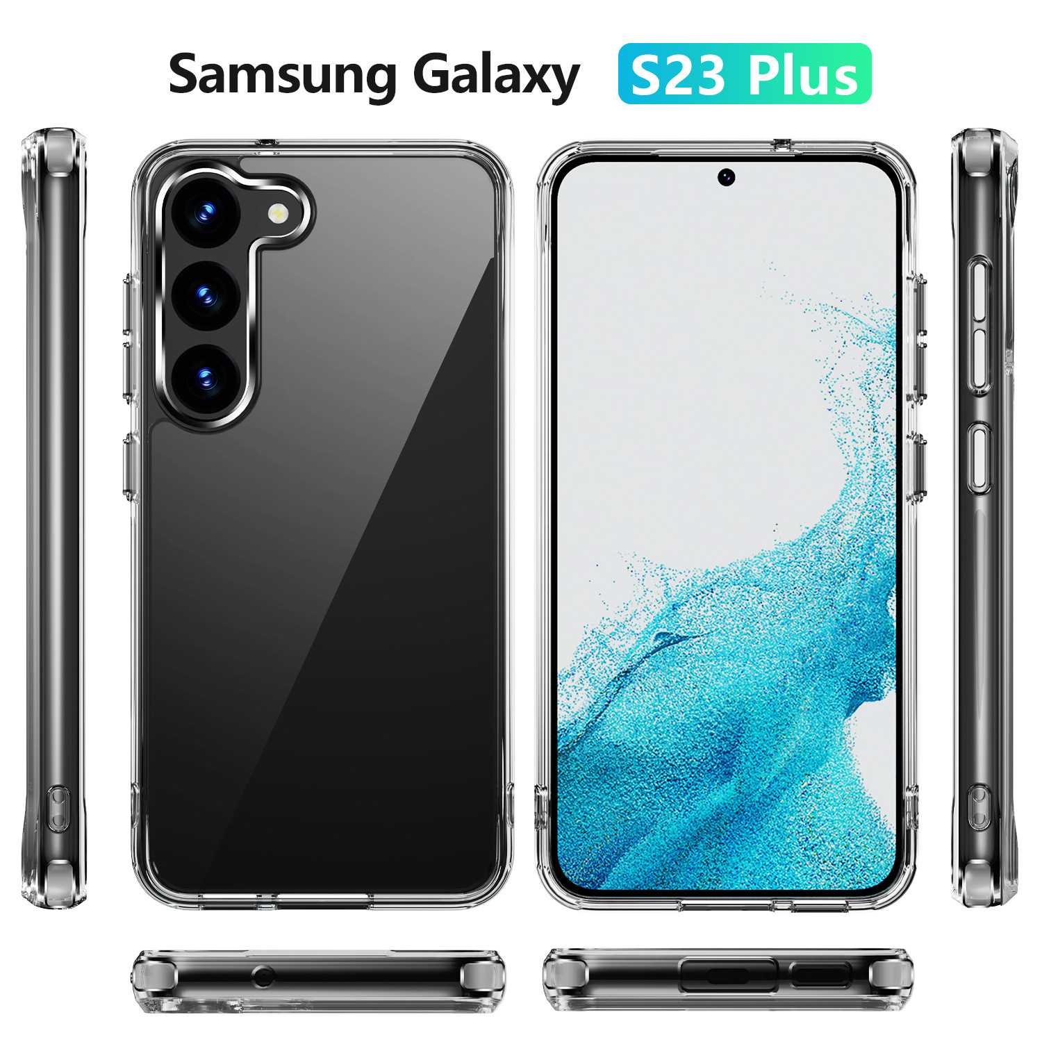 Şəffaf Kristal Telefon Qabı — S24/S25 Ultra və S23 üçün