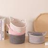 new pattern Double-hung Cotton rope Storage baskets desktop Debris Storage Basket Cosmetics Toys Arrangement 1427