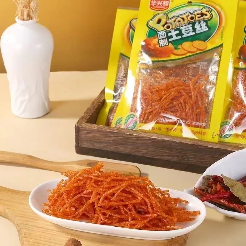 华兴和面制土豆丝辣条约18g网红食品童年怀旧休闲麻辣零食面筋