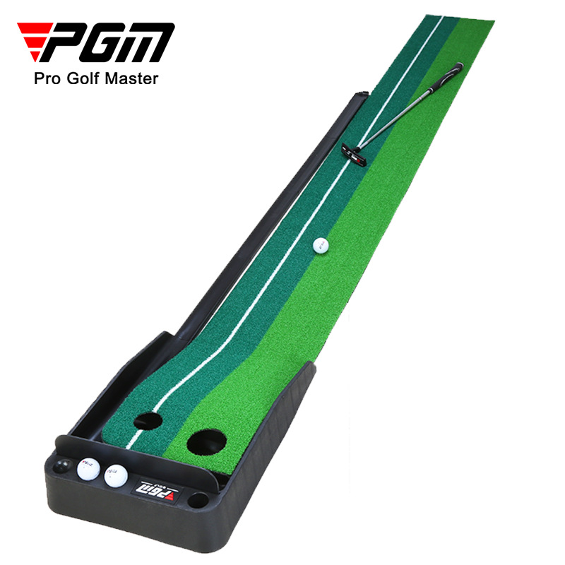 Máy tập putt golf PGM TL004 đế cao su, chiều dài 3 m, có tấm chắn và khu vực để bóng gậy — Tùy chỉnh máy tập TL004