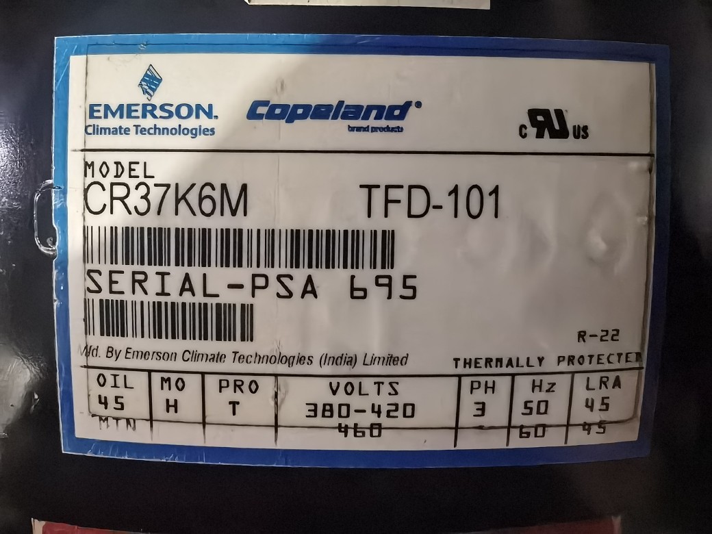 CR37K6M  TFD-101  EMERSON  Copeland 制冷压缩机