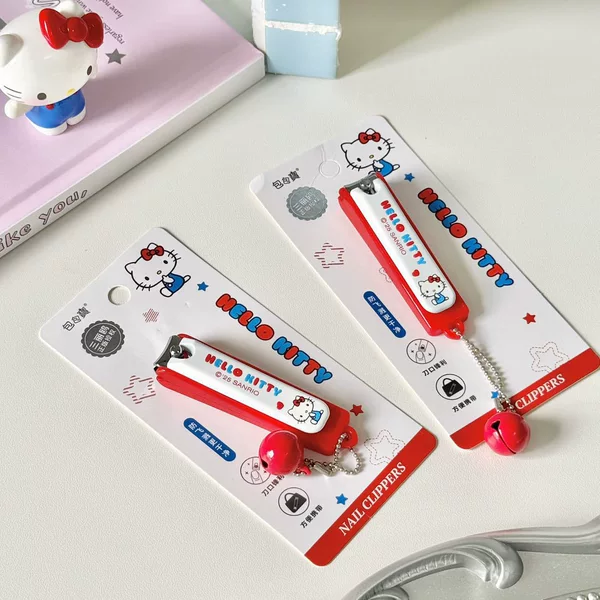 Hello Kitty Genuine Sanrio Nail Scissors for Women, Cute Anti-Splash Nail Scissors for Single Students
