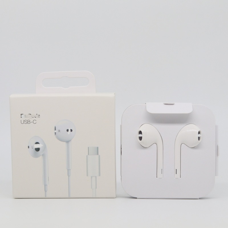 适用苹果7-16Pro有线耳机 Type-C接口iPadiPhone14扁头线控入耳式|undefined