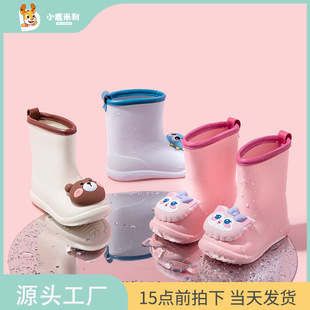 Fawn Millie New Rain Shoes Cute Cartoon Wear-resistant Soft Bottom Baby Water Shoes Kindergarten Waterproof Children Water Shoes