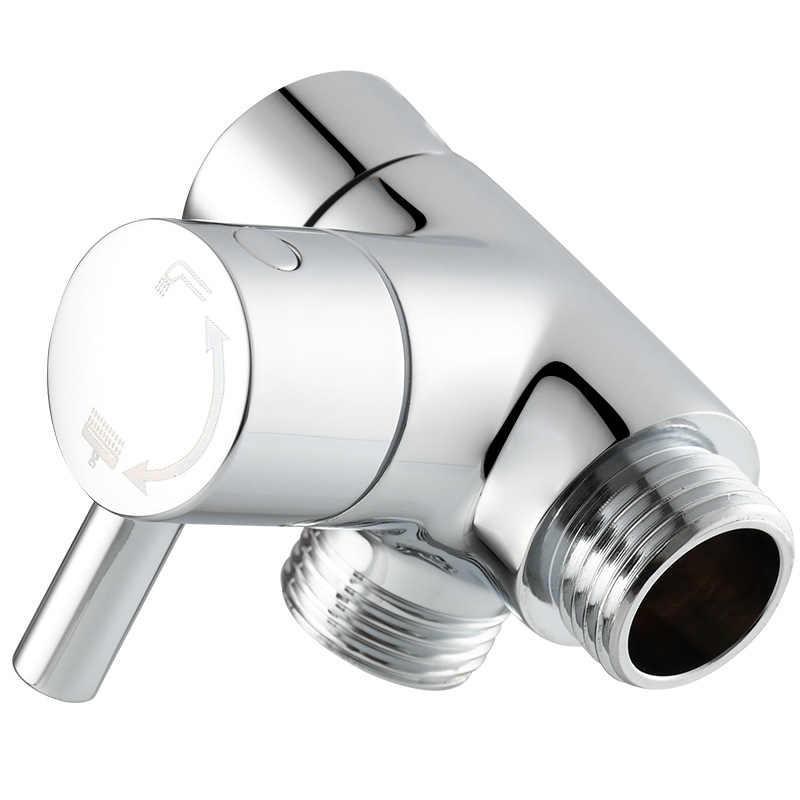 Cobre baño ducha brazo agua separador uno en dos-out boquilla Válvula de desvío baño ducha tubo de conmutación válvula tee