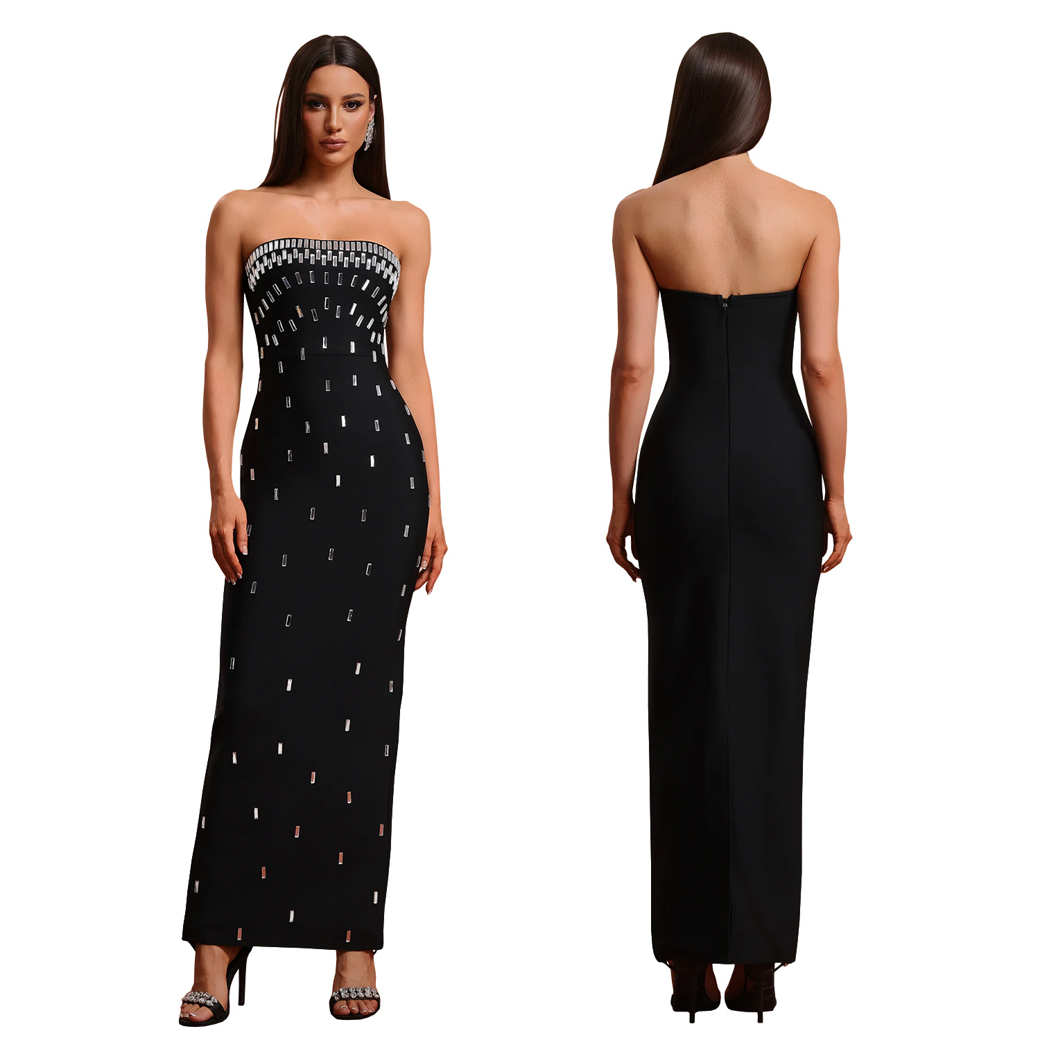 C7503 Aliexpress transfronterizo amazon ropa de moda europea y americana sexy de pecho de alta gama con un vestido de espalda abierta image 6