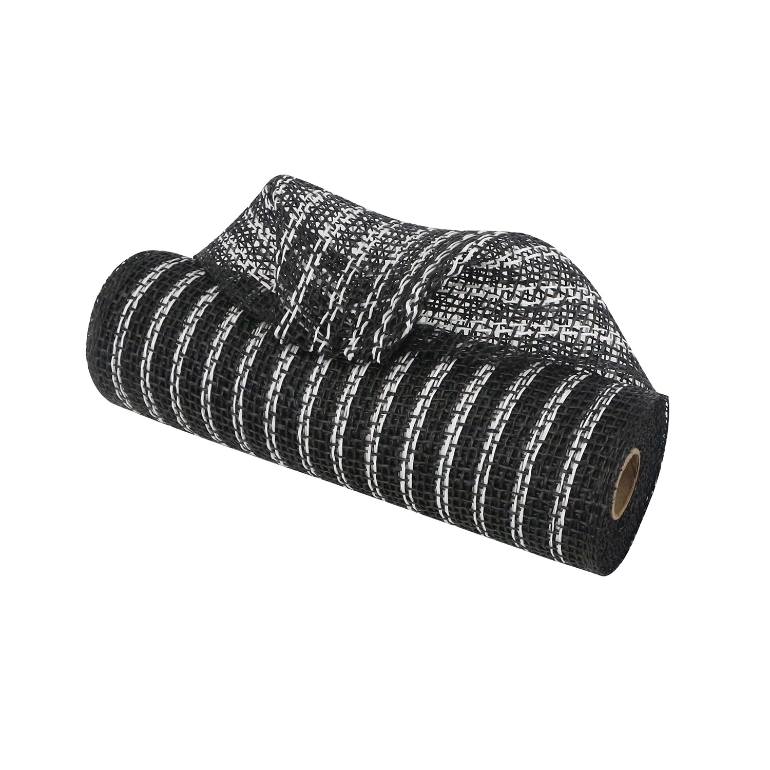 Fábrica en stock al por mayor haciendo Garland material decorativo malla a la parrilla borde cinta PP malla guirnalda de Navidad