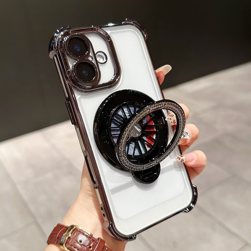 iPhone17 落下防止携帯電話ケース Apple 16promax ジャイロ磁気吸引 15 スタンド四隅エアバッグジャケットに適しています|undefined