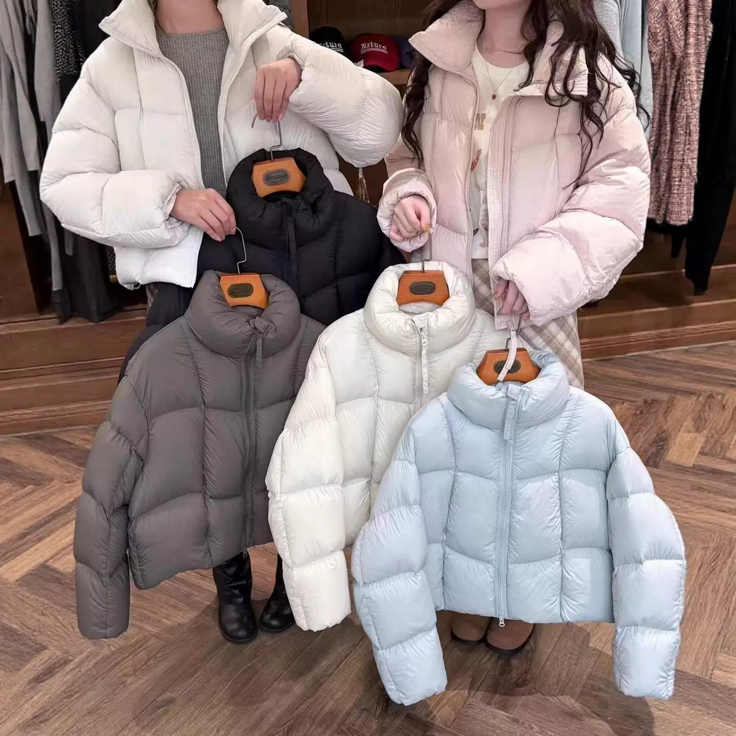 2025新国标90白鸭绒短款羽绒服女加厚韩国小个子泡芙外套冬季新款