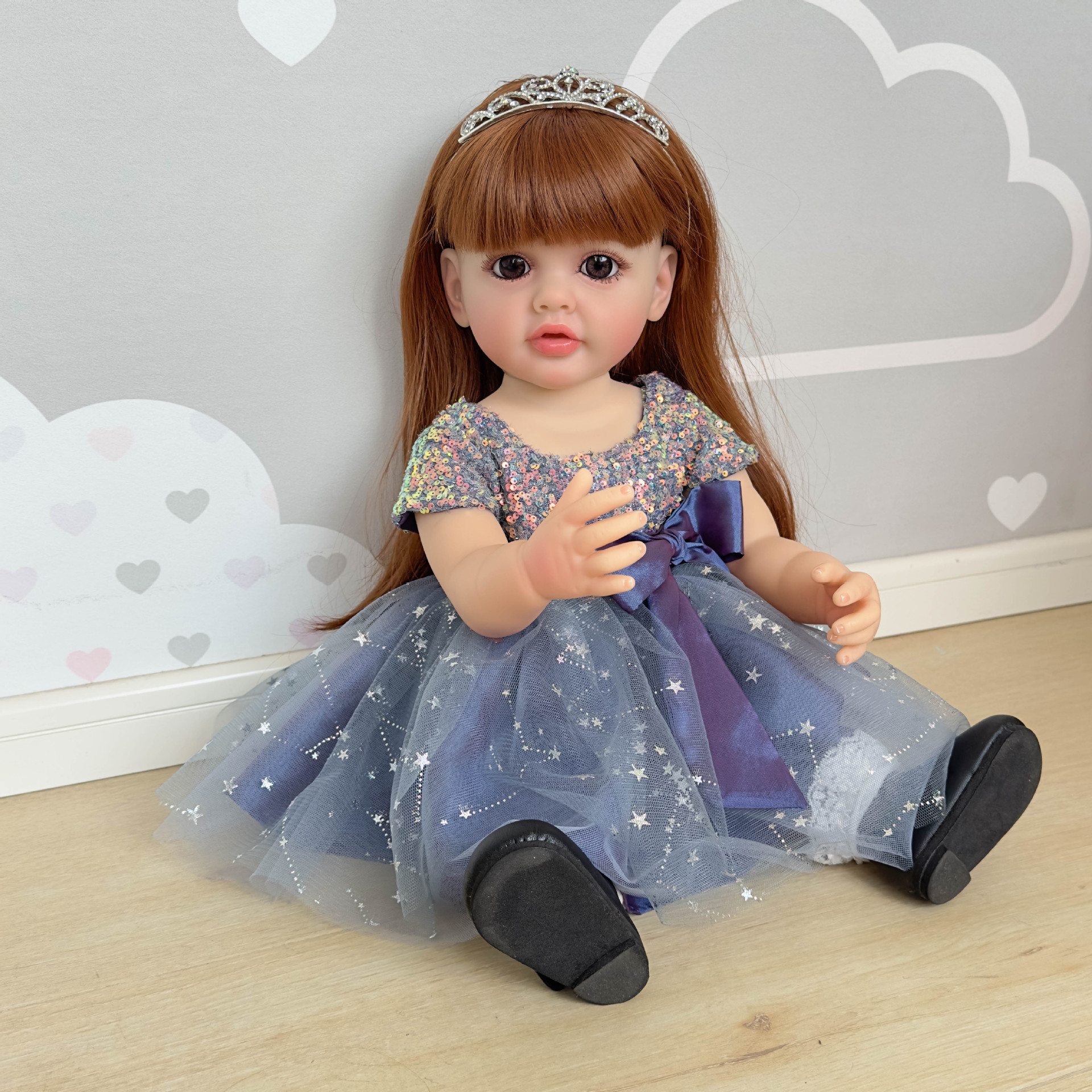 NPK 55cm pegamento completo simulación muñeca reborn Betty transfronteriza e-commerce suministro entrega de una sola pieza
