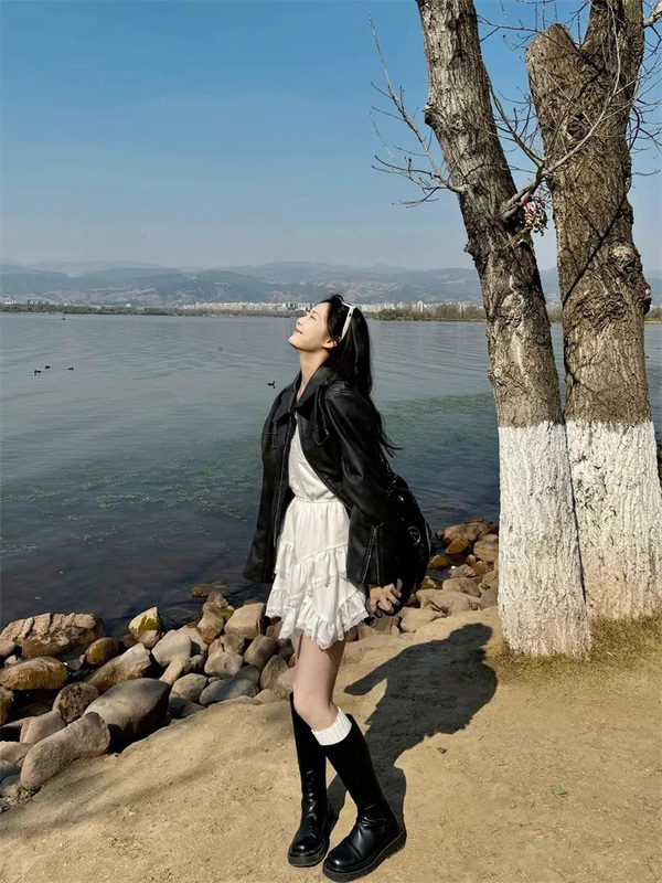 美式复古酷飒风皮衣外套女秋季2025新款感美拉德棕色pu皮夹克百搭|undefined
