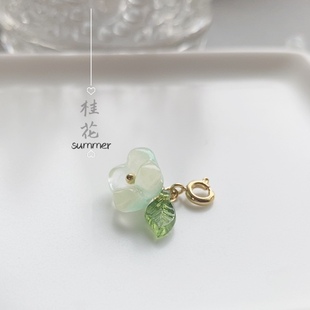 Wholesale osmanthus pendant necklace bracelet handmade diy small slip earrings accessories bracelet with pendant design Women