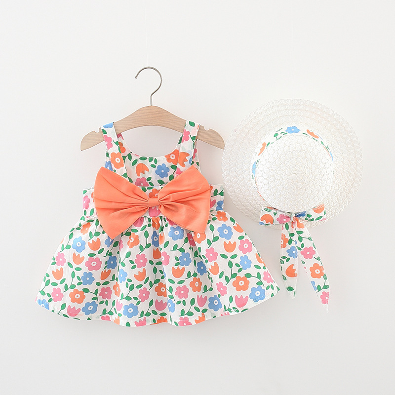 160g Weight Children's Dress Children's Clothing Type Cute Flower Soft Treatment Girls Dresses