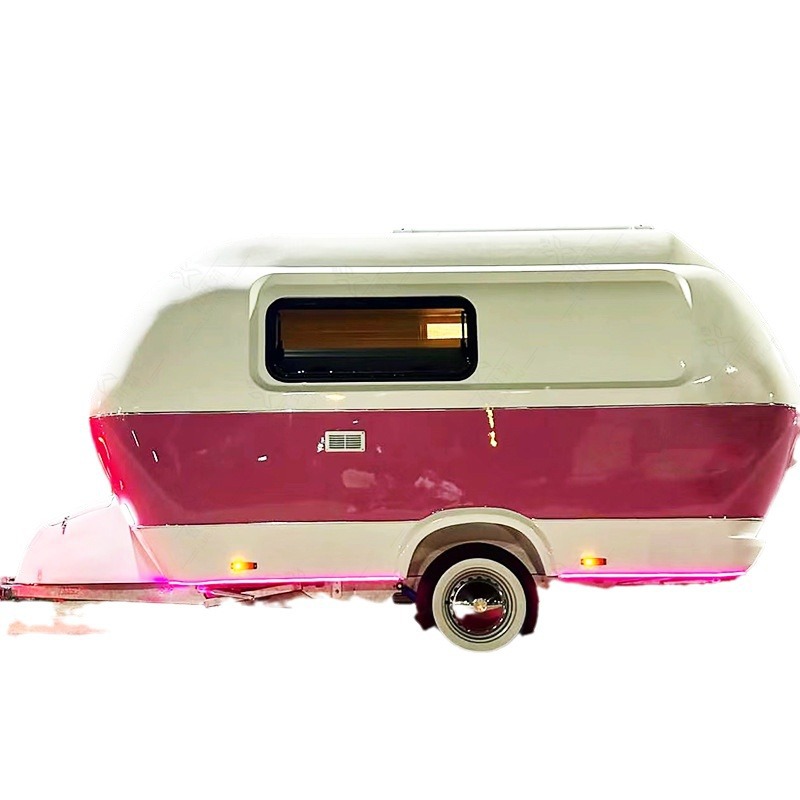 Viajes familiares camping suburbano RV anti-terremoto RV cross-country red color multifuncional RV