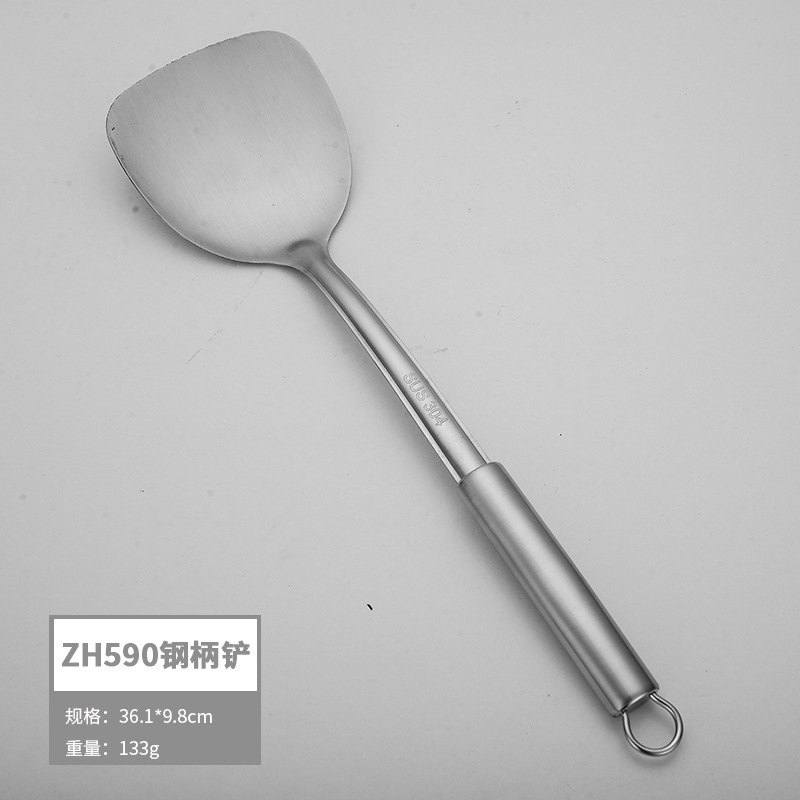 家庭用304ステンレス花梨木鍋シャベルはスープの殻の台所の炒め物シャベル料理鍋シャベルの2セットを厚くした|undefined