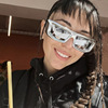 Silver sunglasses hip-hop style, square glasses solar-powered, 2 carat, punk style, European style