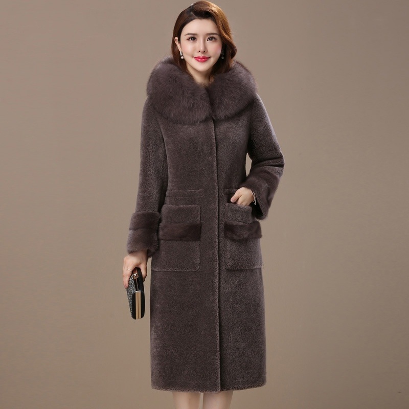 【完売品、新品】おまけ付き TODAYFUL Wool Over Coat Sheep Shearing Coat Womens 2024 New Winter Fox Fur Hooded Mink Fur