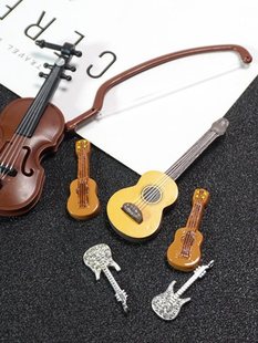 Miniature Mini Guitar Wood Grain Violin Antique Zither DIY Accessories Glue Cream Glue DIY