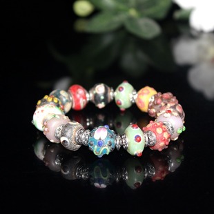 Wholesale supply of natural old colored glaze Duobao bracelet live supply