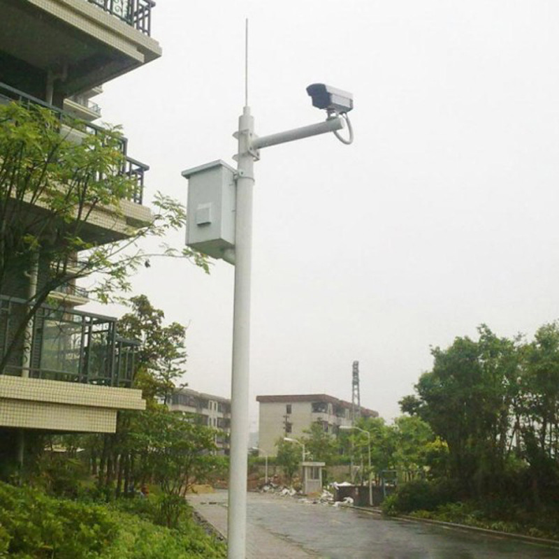 供应3米5米单双悬臂式监控杆道路八角监控立杆热镀锌电警杆