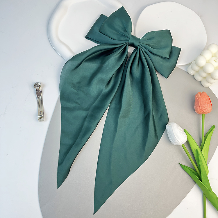 50g Weight Hair Clip Hair Accessories Type 1 Piece Quantity Daily Occasion satin Material Bow Knot Pattern Women's Gender Sweet Style Women's Sweet Bow Knot Satin Hair Clip 33