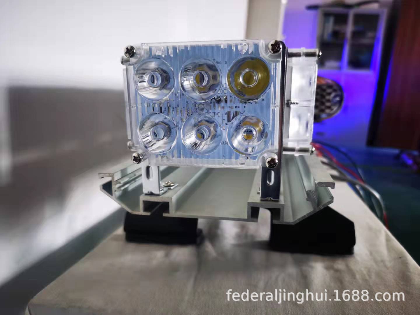 High-power long-row warning strobe light 1.05m Strobe signal light + horn + recording alarm 420R39