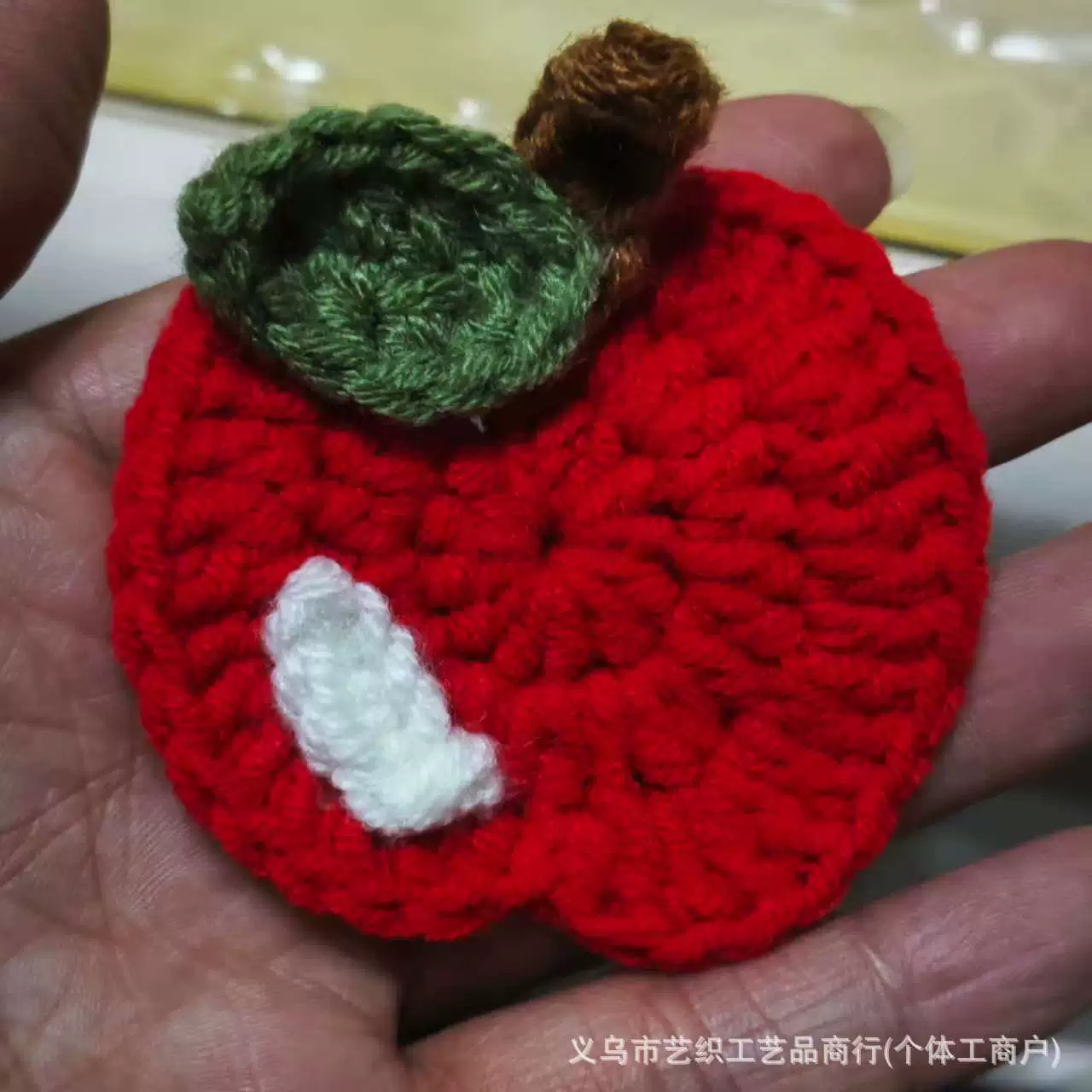 Яблоко, “Green Apple”, мультяшный аксессуар, изделия ручной работы, плетеная ручка, оптом