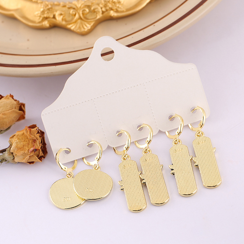 1 Set Fashion Flower Alloy Enamel Womenu0027S Dangling Earrings