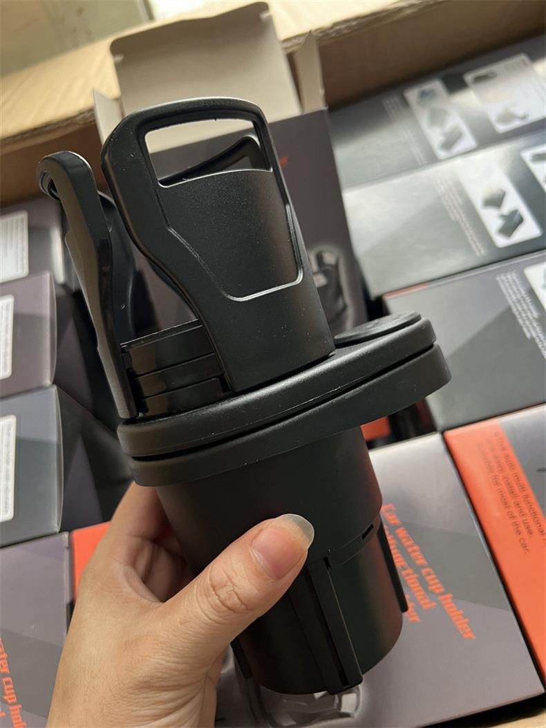 Cross-Border Hot-Selling Multifunctional Car Water Cup Holder, One-Point-Two Rotatable and Stretchable Carbon Fiber Car Beverage Holder