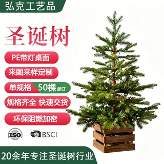 加工定制PE迷你圣诞树跨境圣诞节酒店橱窗装饰摆件桌面圣诞树小型