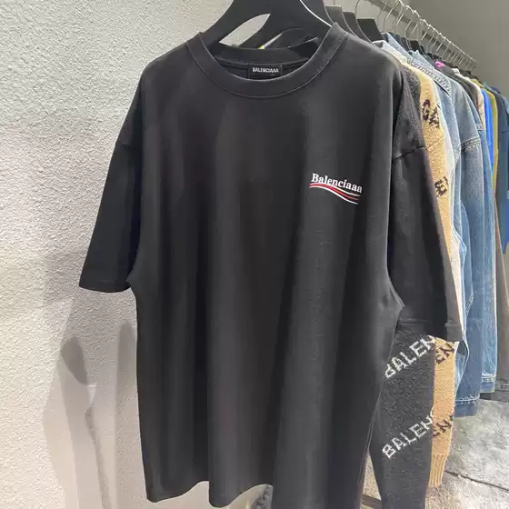 Factory wholesale correct version B Paris Classic BLCG Cola wave loose short sleeve T-shirt men and women family same style