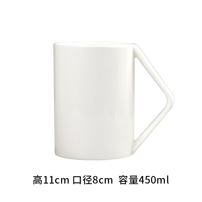 Taza de cerámica simple, taza de agua para hogar, taza para leche del desayuno, taza de té de porcelana de hueso para oficina, taza de café, personalizable en pequeños lotes