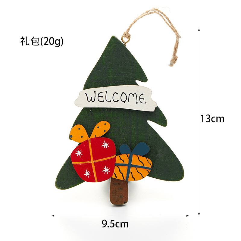 árbol de Navidad de madera para los viejos colgantes creativos colgantes de árbol de Navidad decoraciones de árbol de Navidad props de disparo