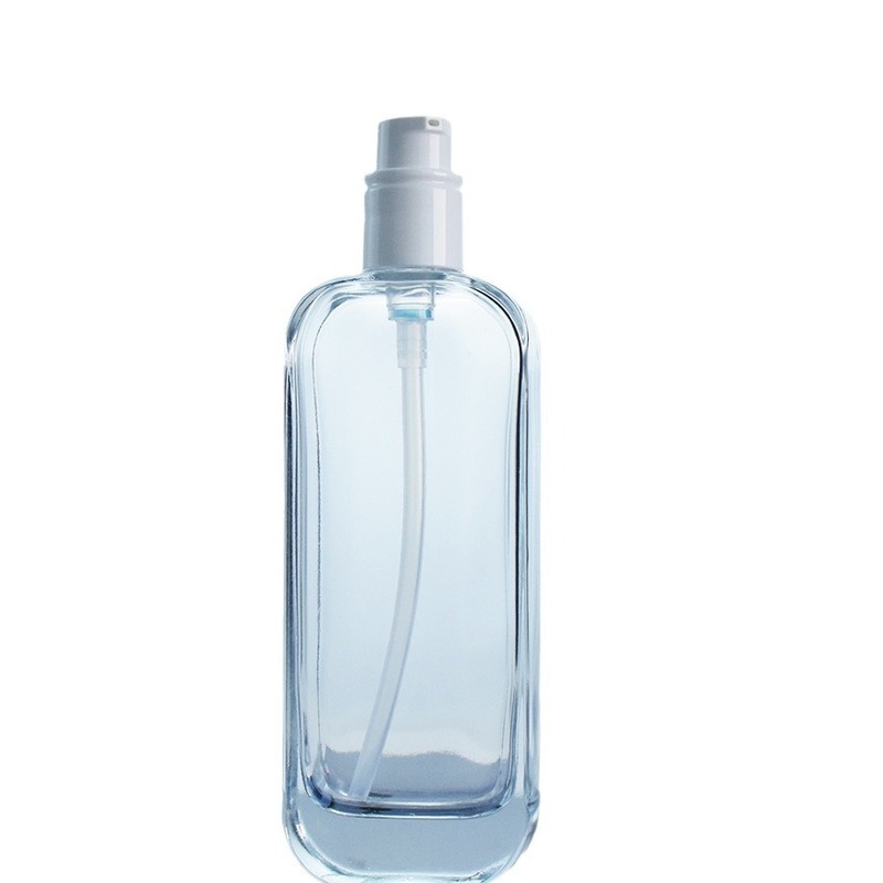 30ml/50ml/100ml厚い底のつや消し/透明なスプレーの瓶の四角形の丸い肩ひもの蓋の化粧品は瓶を分けます。|undefined