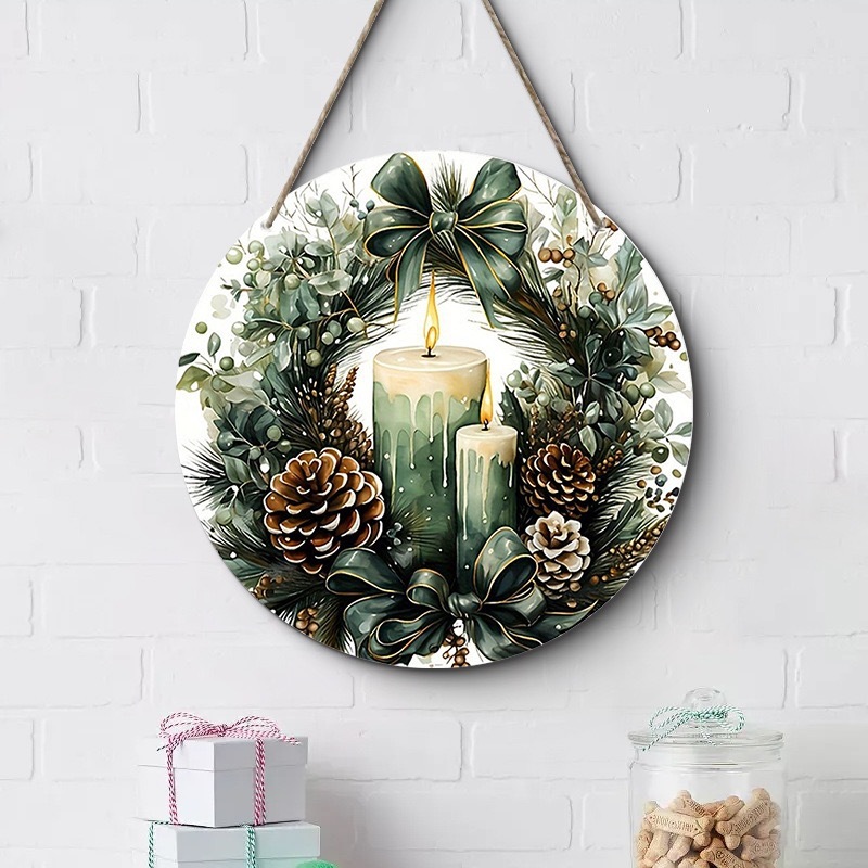 クロスボーダークリスマスクリエイティブ吊り下げ装飾木製工芸品ラウンドドアサイン木製吊り下げタグシリーズ 20Cmos 吊り下げ|undefined