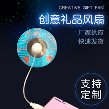 供应USB直插闪光风扇led彩灯DIY改字彩色闪字小风扇USB电脑编程