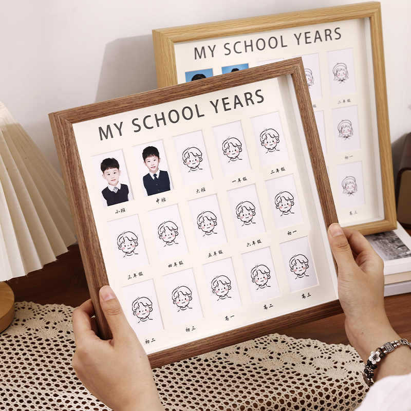 Campus Time Photo Frame Wholesale Kidsren's Growth Record Wedding Anniversary Kindergarten to High School Id Table