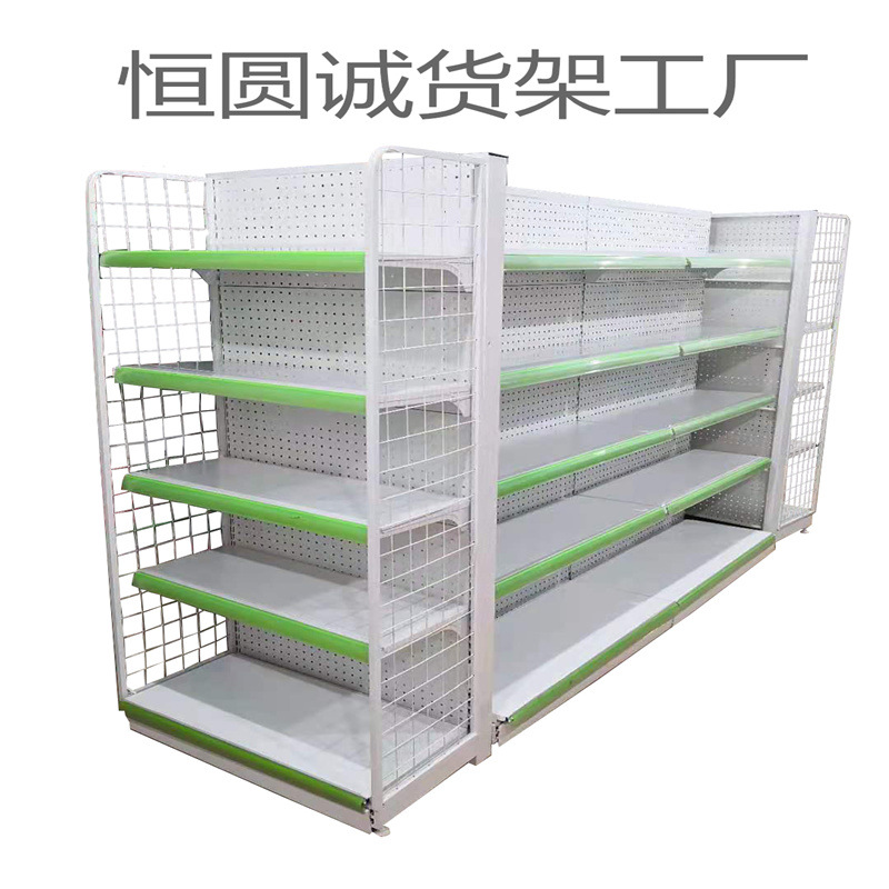 超市货架便利店小卖部食品零食单双面组合多层展示架惠州深圳东莞