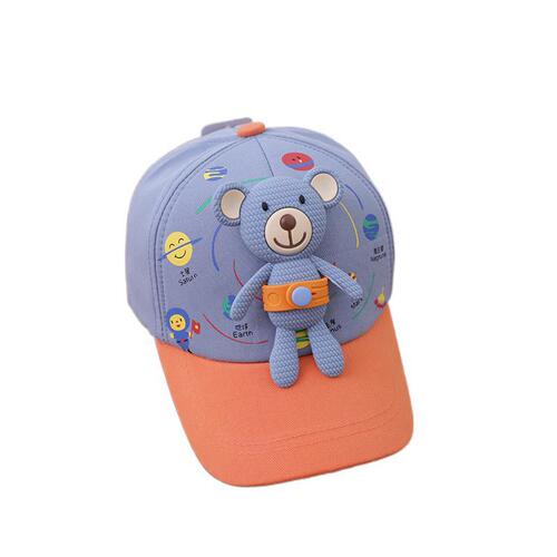 Children's Hats Korean Style Boys and Girls Cartoon Little Bear Baseball Cap Spring Baby Sunshade Baseball Cap Trendy 2479-11 