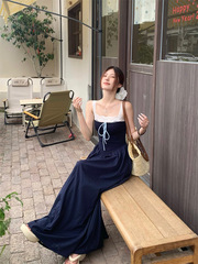 不規則なリボンワンショルダーTシャツ甘辛スーツレディース夏ハイウエストスカート黒パンツスカート2点セット