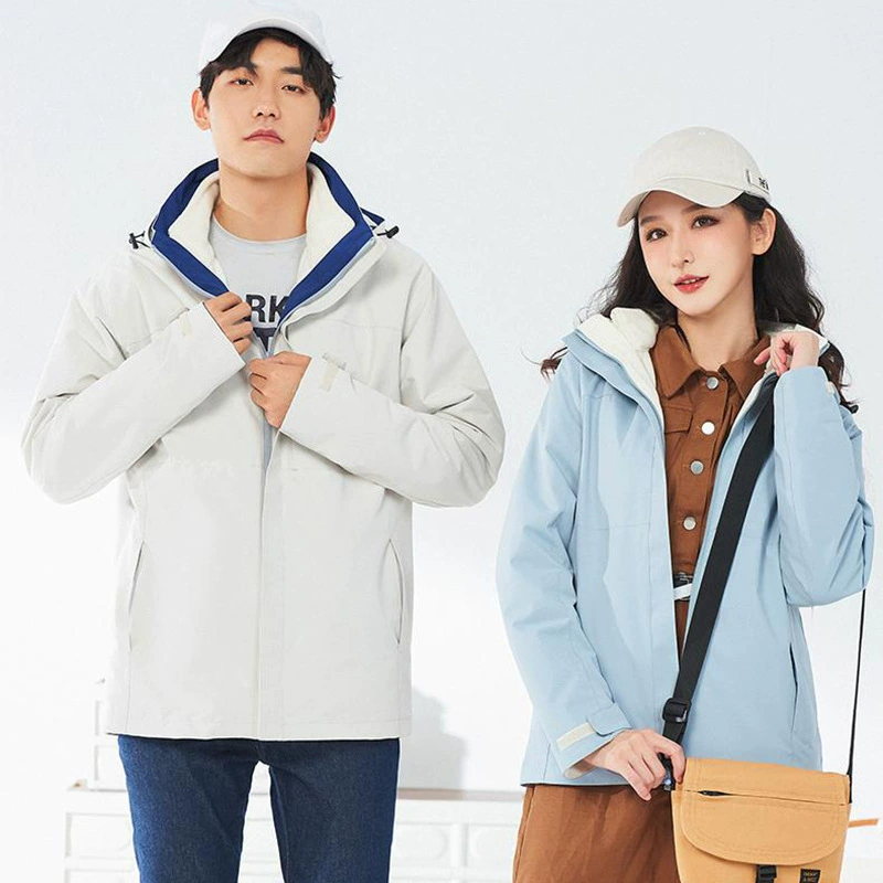 Новая куртка три в одном плюс бархатная ветрозащитная водонепроницаемая хлопчатобумажная рабочая одежда