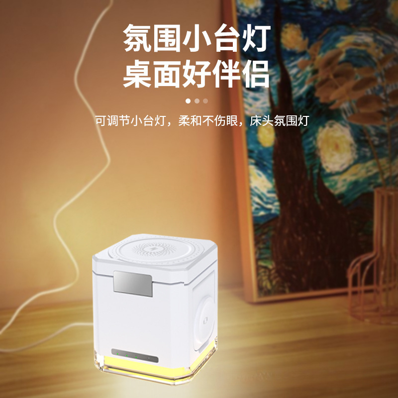 国境を越えた人気の多機能携帯電話ホルダーワイヤレス充電タッチナイトライト折りたたみ磁気スリーインワンワイヤレス充電器|undefined